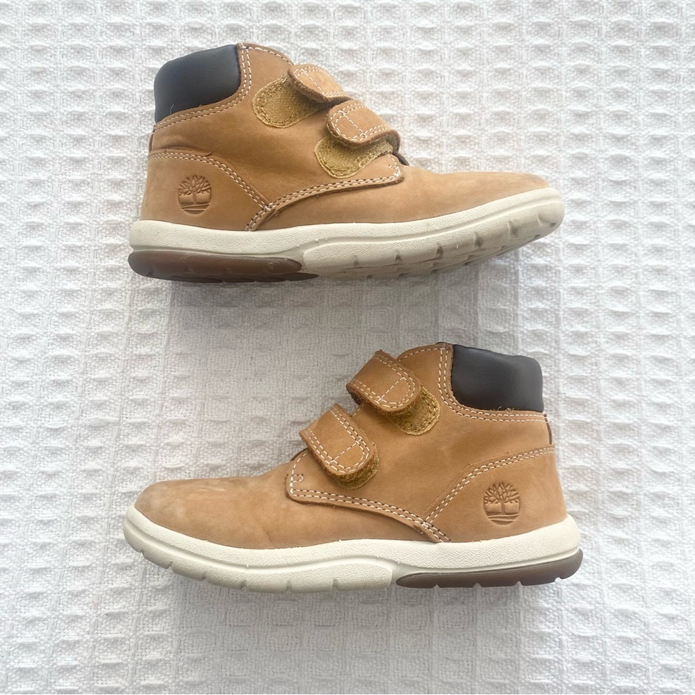 Timberland Toddler Toddle Tracks Hook-and-Loop Boot Wheat Nubuck size 9.5 - Picture 9 of 10